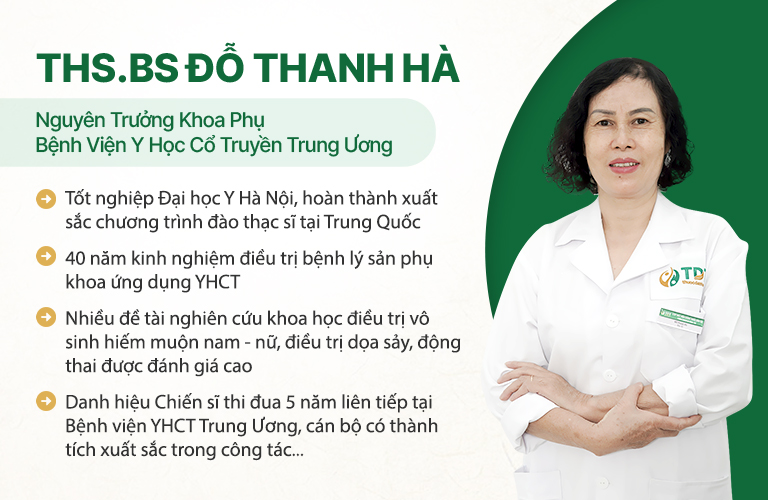 Ths.Bs Đỗ Thanh Hà với hơn 40 năm kinh nghiệm trong sản phụ khoa