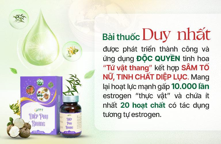 Ưu thế nổi bật chỉ có ở Diệp Phụ Khang (Nội tiết, sinh lý nữ)