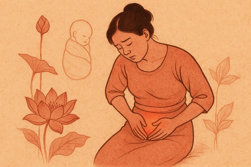 Sau sinh 2 tháng, vùng kín có mùi và khí hư nhiều có bình thường không