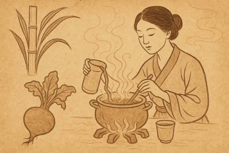 Nước mía nấu với củ dền