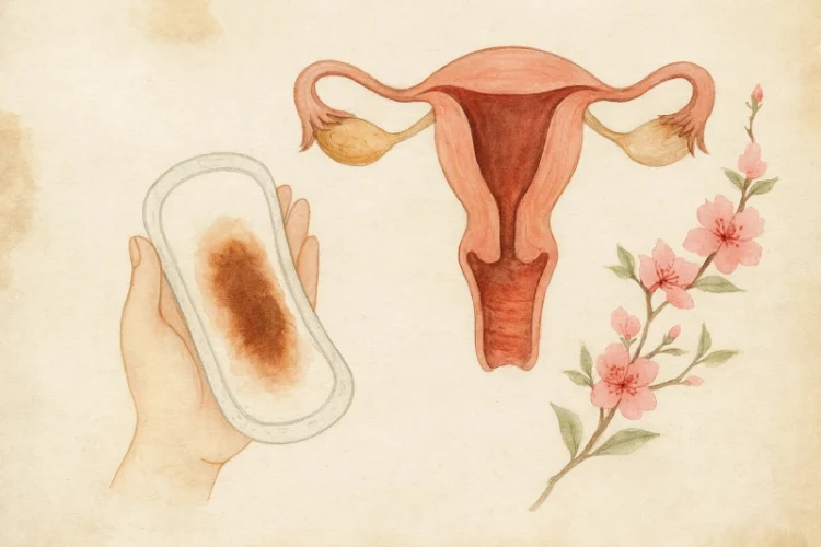 Ra dịch màu nâu sau kỳ kinh 1 tuần