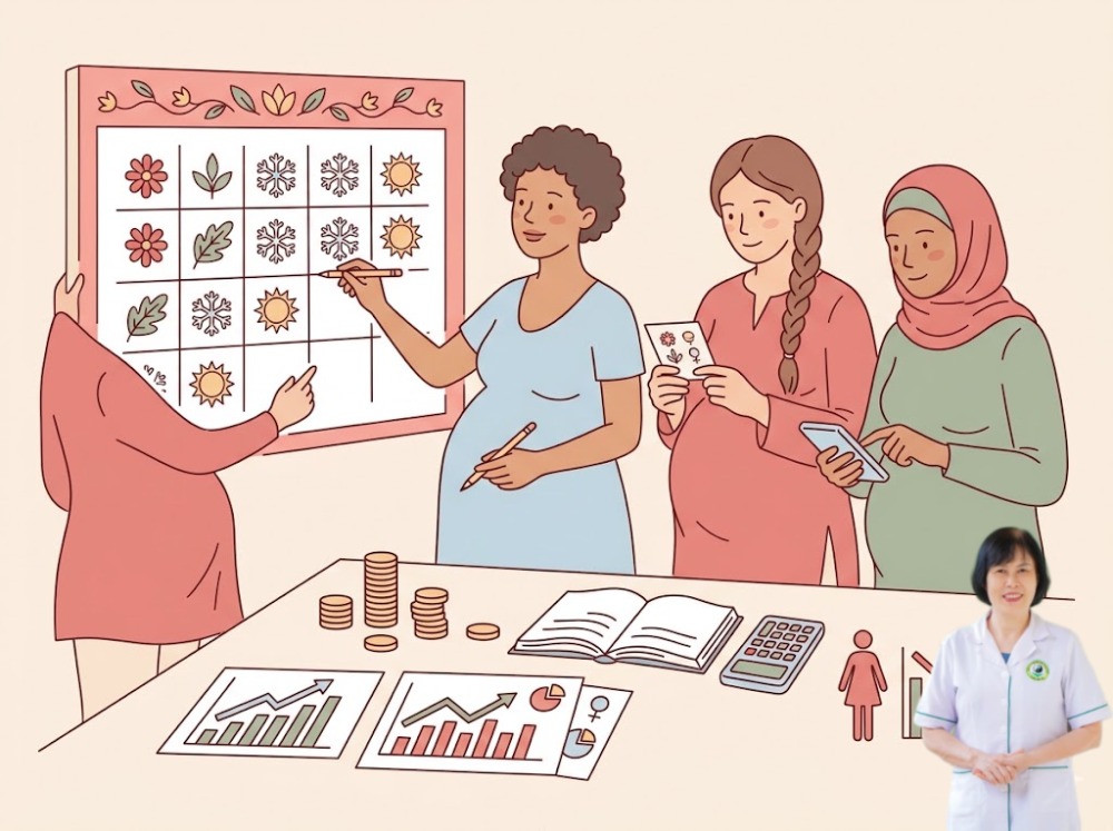 c&aacute;ch t&iacute;nh trai g&aacute;i theo th&aacute;ng thụ thai