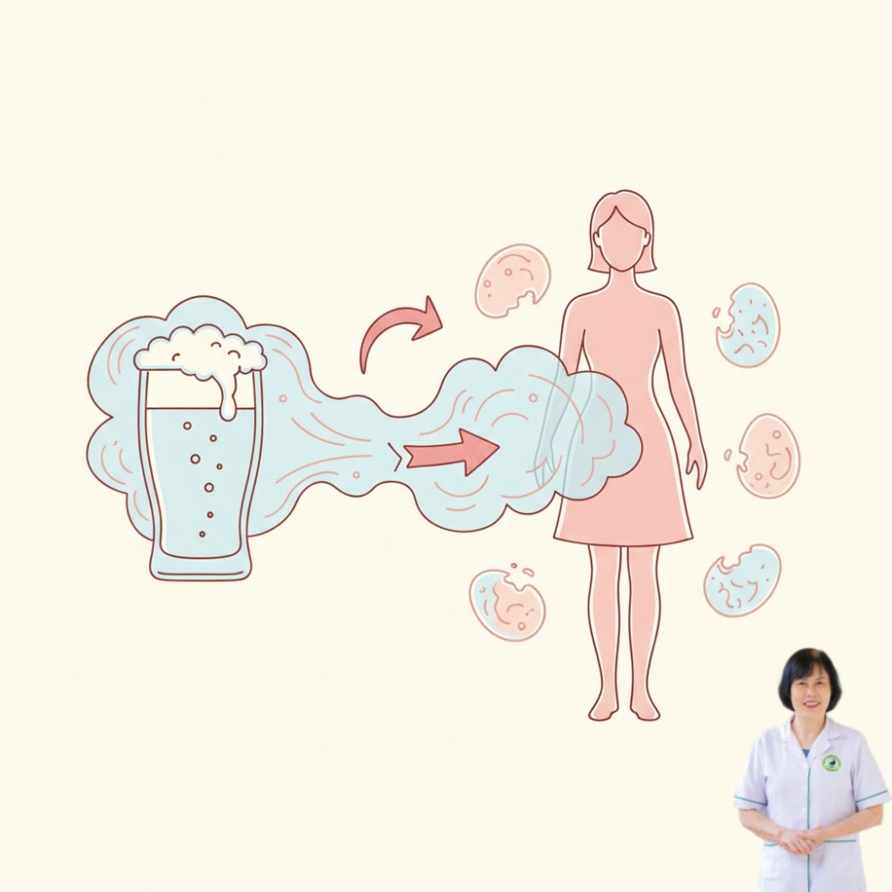 chồng uống bia c&oacute; ảnh hưởng đến thụ thai