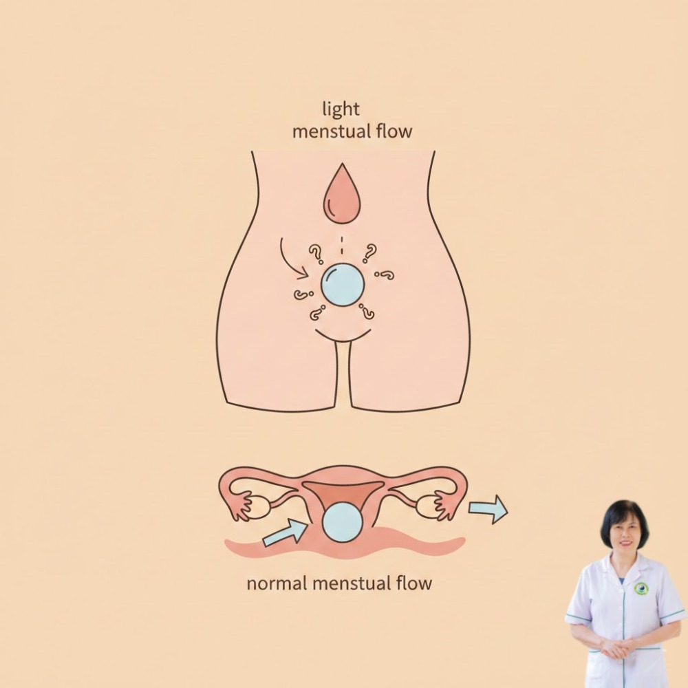 kinh nguyệt ra &iacute;t ảnh hưởng thụ thai