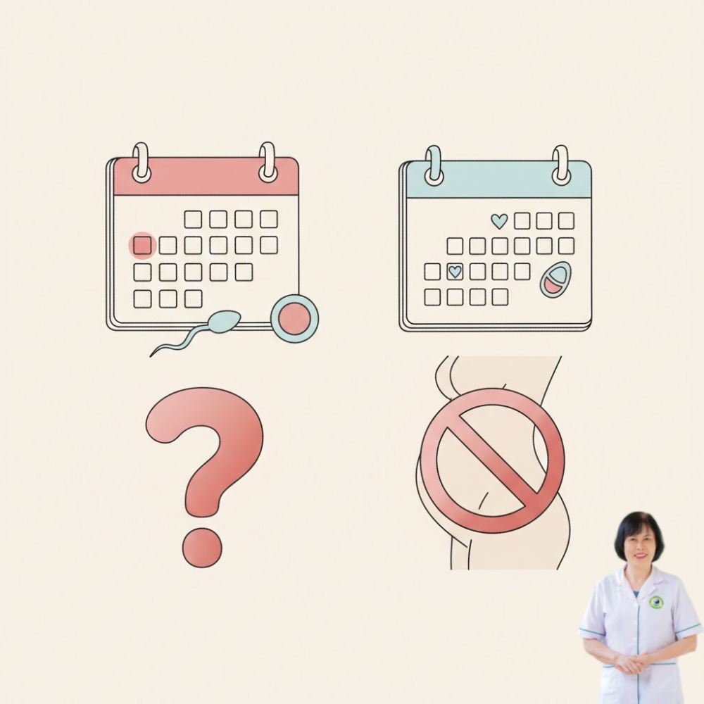 quan hệ ng&agrave;y đ&egrave;n đỏ c&oacute; thụ thai kh&ocirc;ng