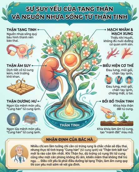 Bí quyết điều hòa khí huyết, ôn ấm tử cung giúp thụ thai tự nhiên khi rụng trứng đều đặn.