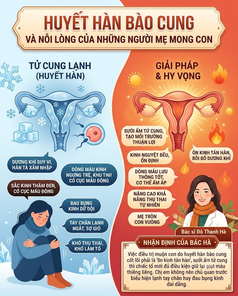 Huyết hàn bào cung và nỗi lòng của những người mẹ mong con