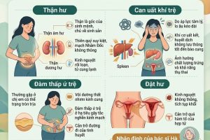 Nguyên nhân chậm con theo Đông y: Khi thiên quý suy giảm, khí huyết hư hàn khiến bào cung khó thụ thai.