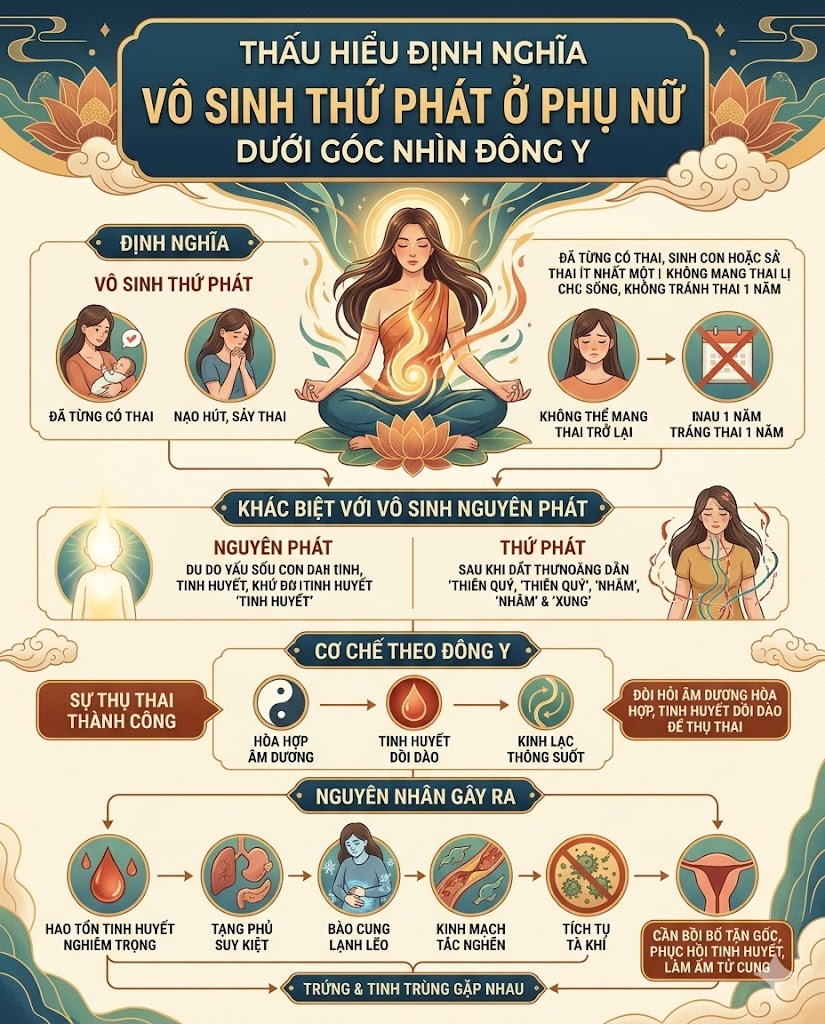 Thấu hiểu định nghĩa vô sinh thứ phát ở phụ nữ là gì dưới góc nhìn Đông y
